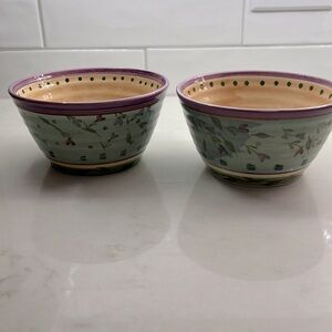 Two Culinary Art Signature Collection Julie Ingleman soup or cereal bowls